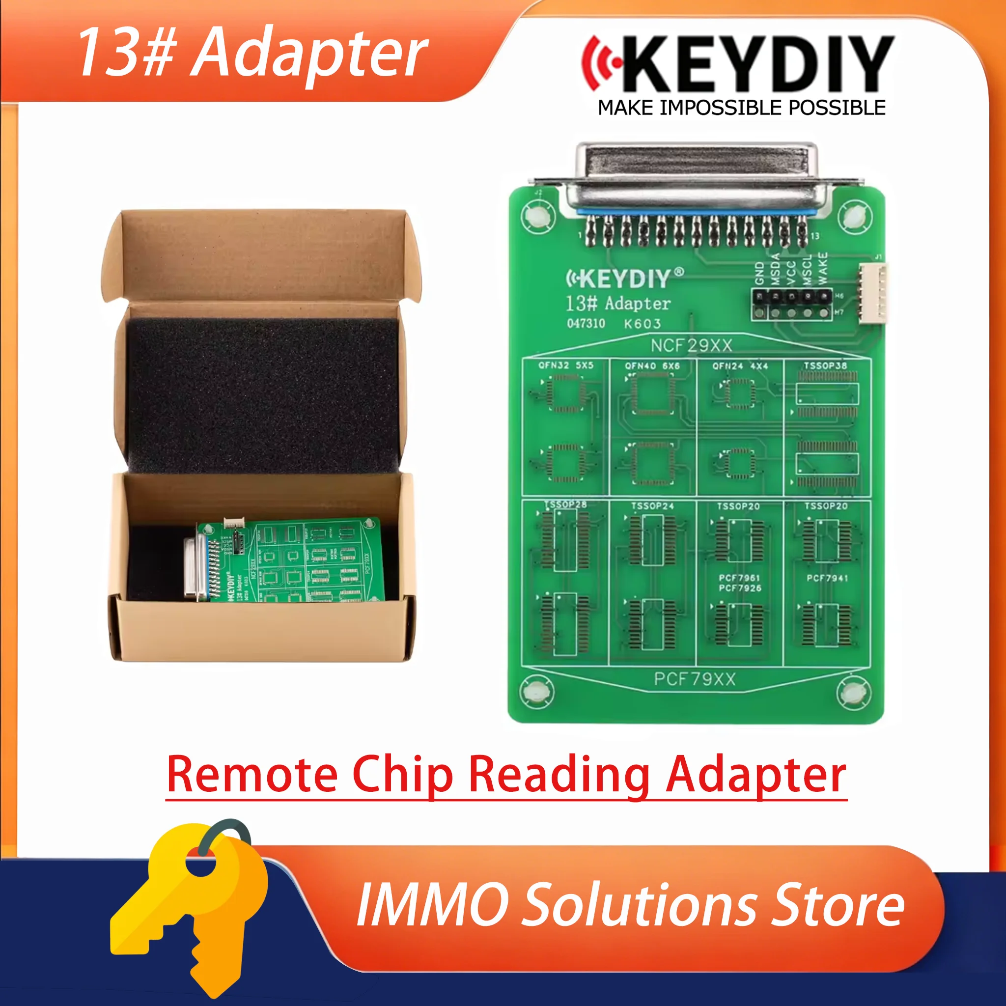 

KEYDIY 13# Remote Chip Reading Adapter MQB48 MQB49 5C 5D NCF29XX PCF79XX For 5C & 5D Keys