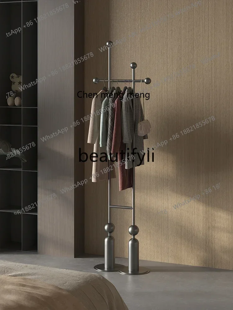 182QQLight luxury high-end coat rack Floor-to-ceiling bedroom hanger Living room household stainle steel hanger