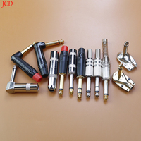 1 Piece MONO/Stereo Jack 6.35mm Wire Connectors Audio Speaker 6.35mm Amplifier Microphone TS TRS Plug Nickel Plated