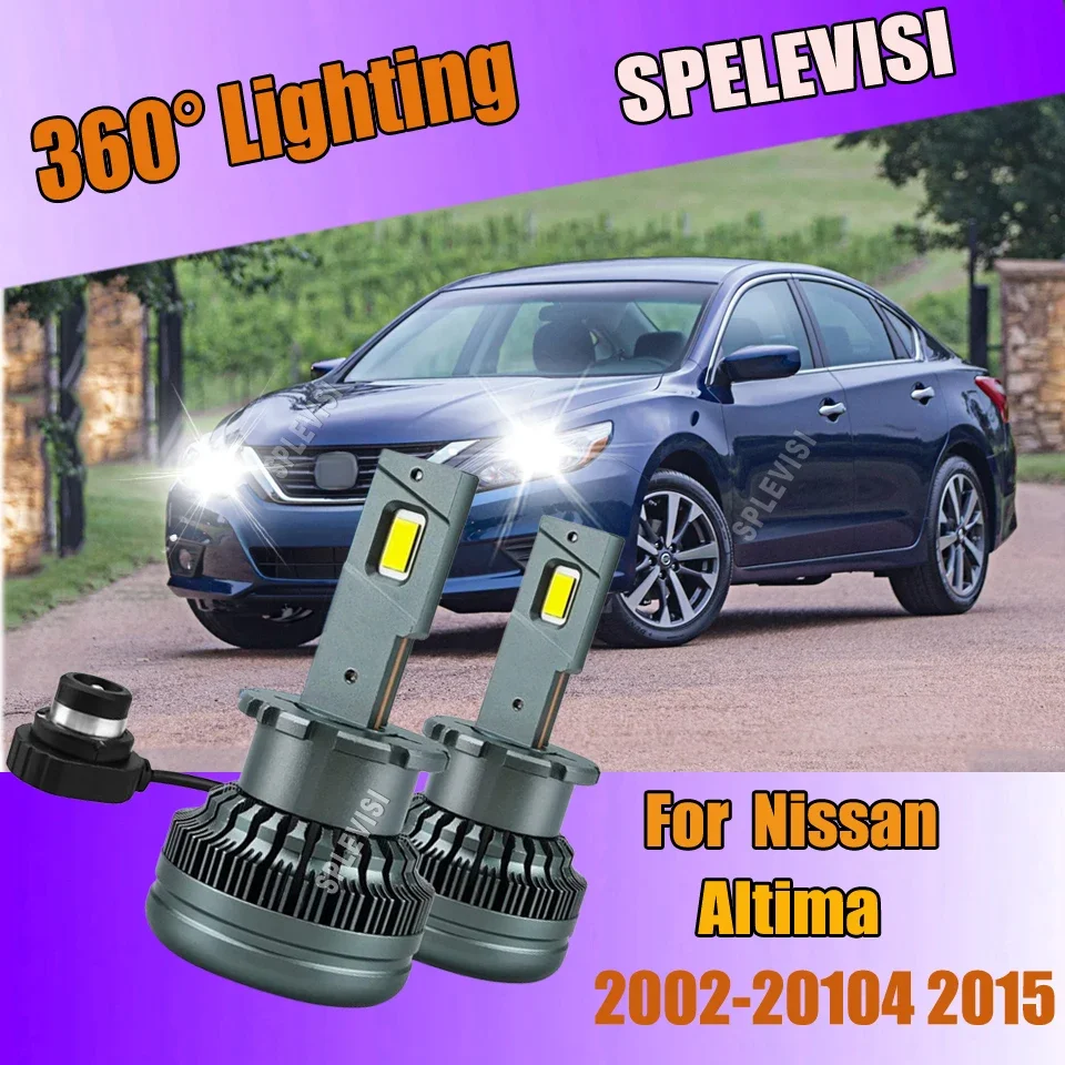 D2S LED Car Headlights Plug into original ballast & play directly For Nissan Altima 2002 2003 2004 2005 2006 2007 2008 2009-2015