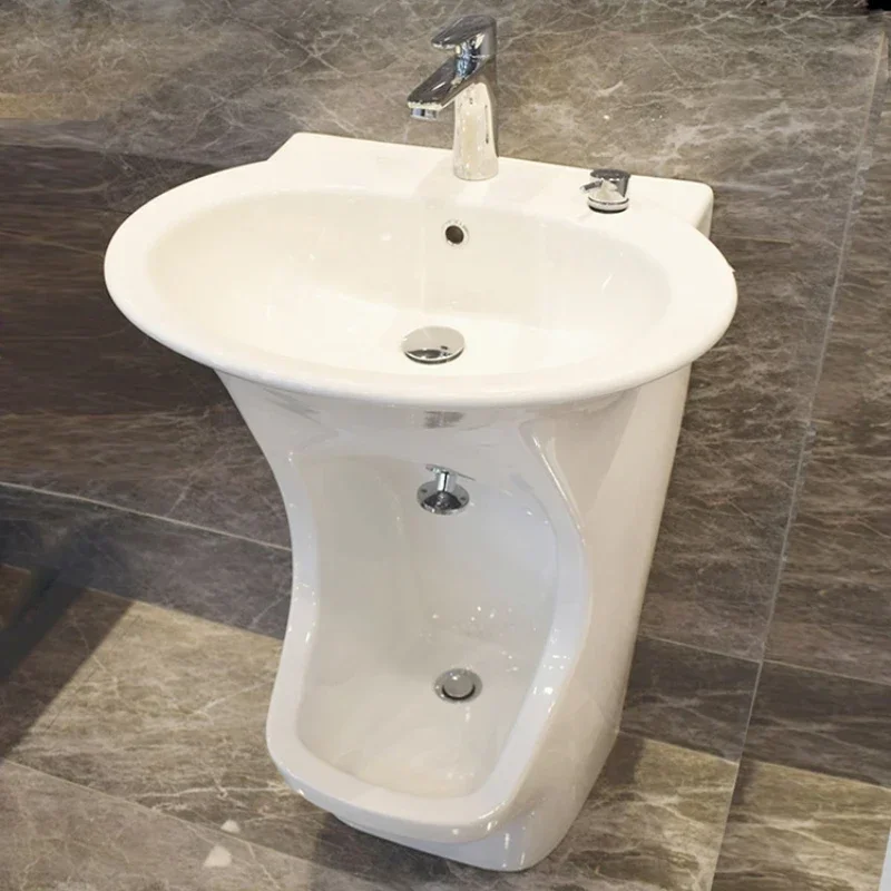 Lavabos de baño cerámica pequeños personalizados, lavabo de pedestal cerámica integrado de mano y pie, proveedores