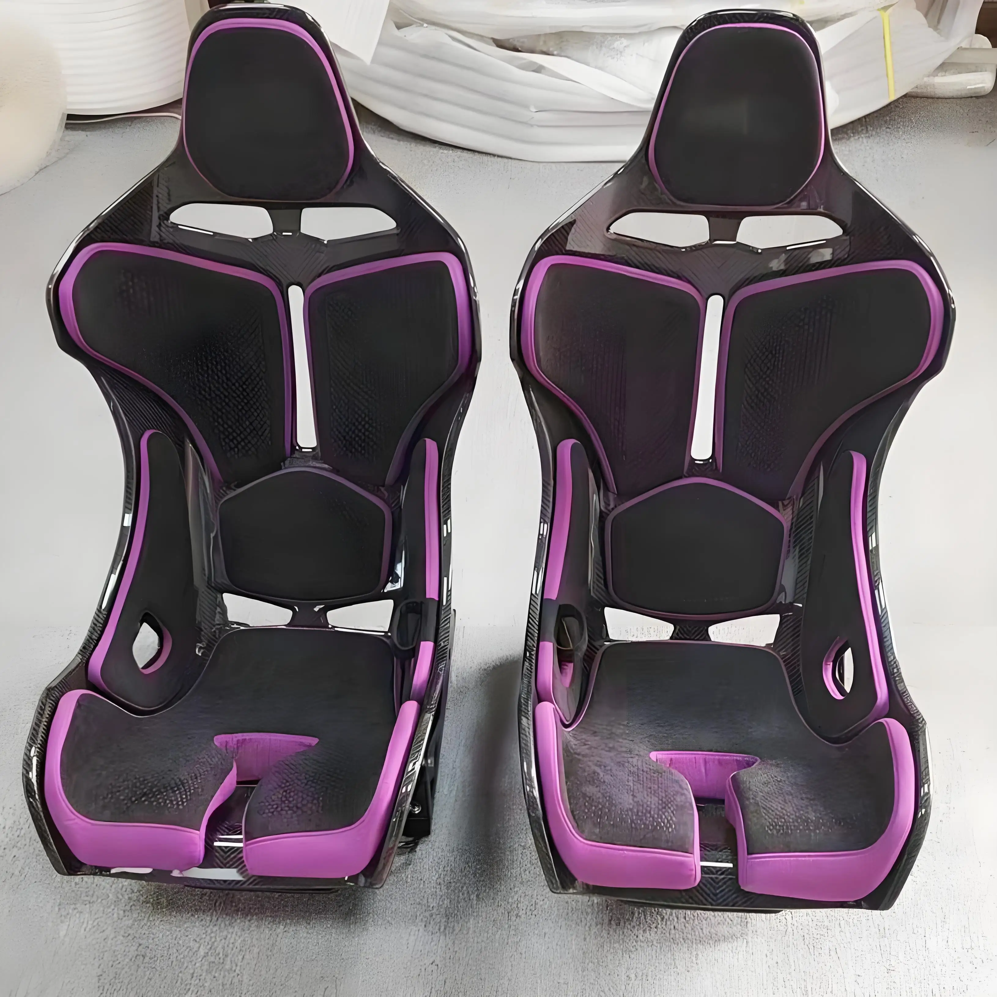 DOS New Design Racing Bucket Seat Cover Carbon Fiber Single Universal Car Seat For McLaren 570S 650S 720S P1 Models