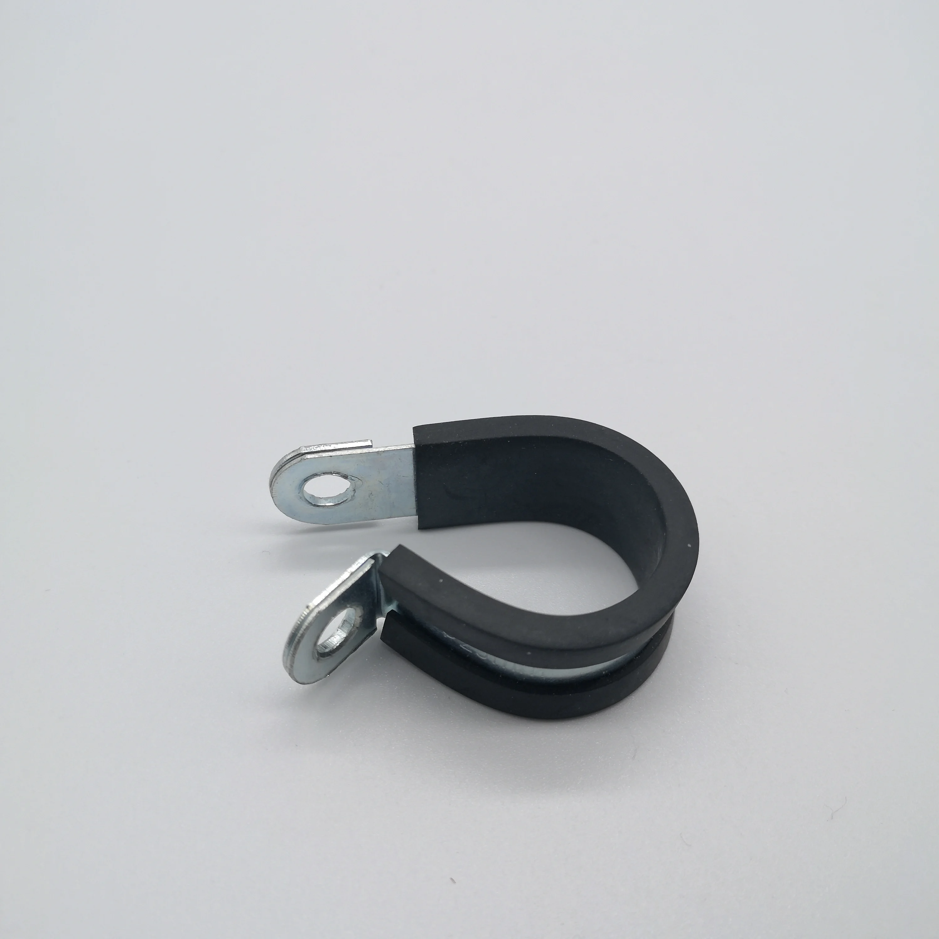 2pcs 6-65mm 20mm Bandwidth Reinforced P Clamp R Type Rubber Lined Hose Clamp Galvanized Steel Single Pipe Clamp