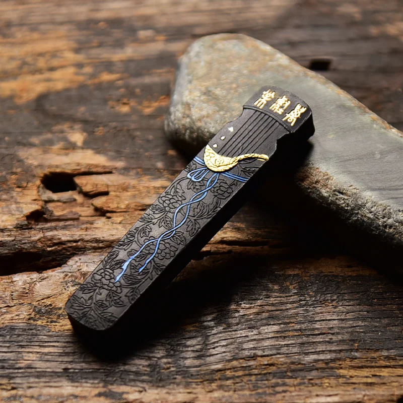 Chinese Calligraphy Ink Stone Handmade Ink Stick for Calligraphy and Painting Practice Ancient Style Ink Ingots Writing Tools