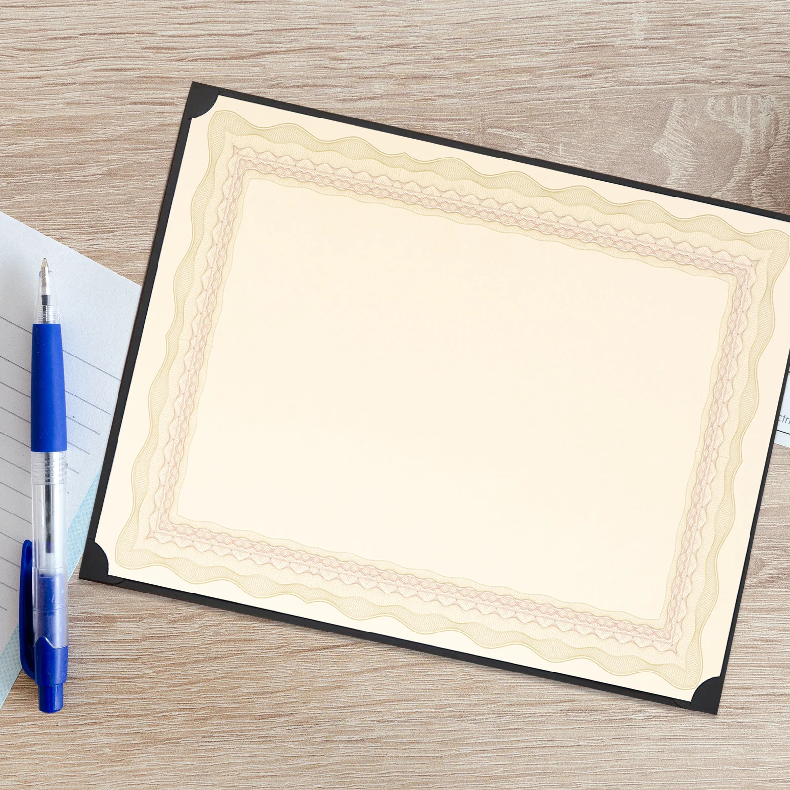 10Pcs Professional Certificate Paper Rounded Corners for Graduation and Academic Awards Certificate Paper School Supply