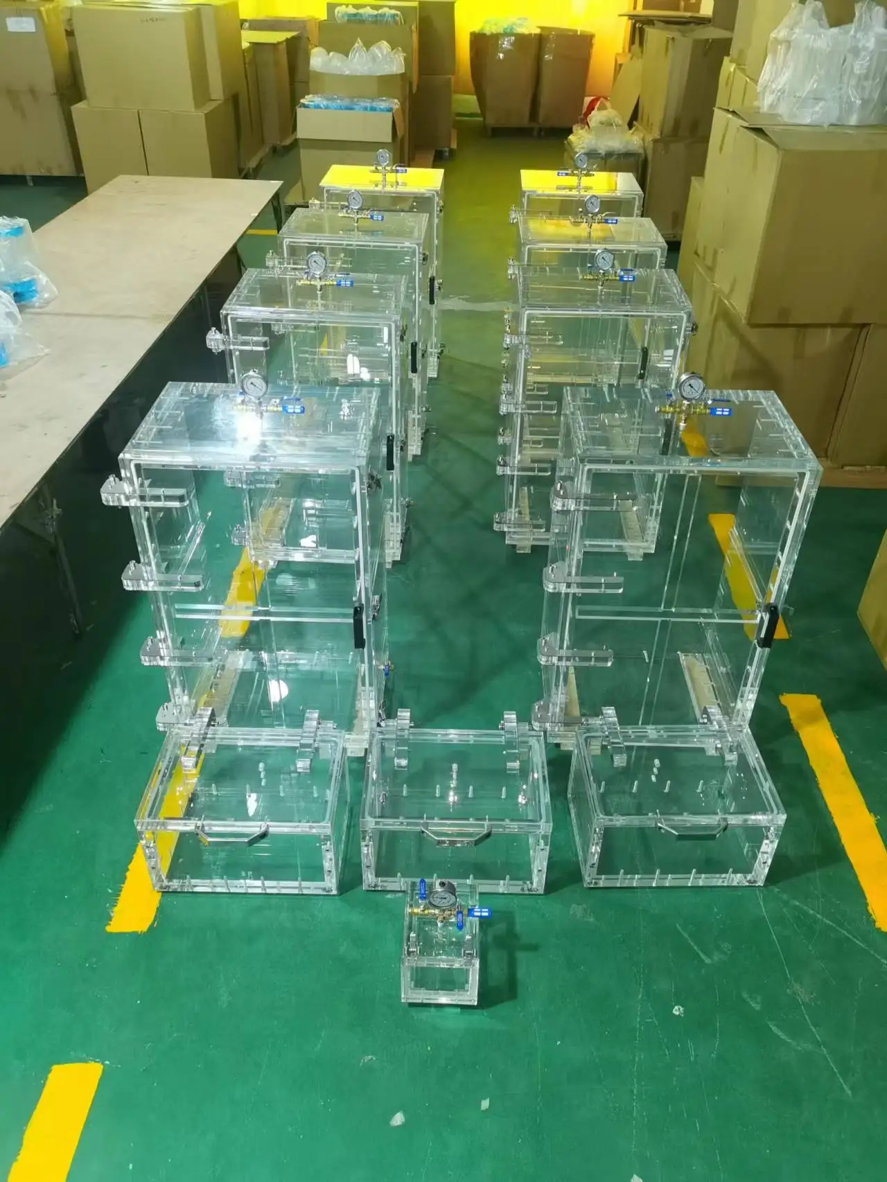 High negative pressure vacuum drying oven transparent industrial box AB defoaming silica gel resin defoaming bucket