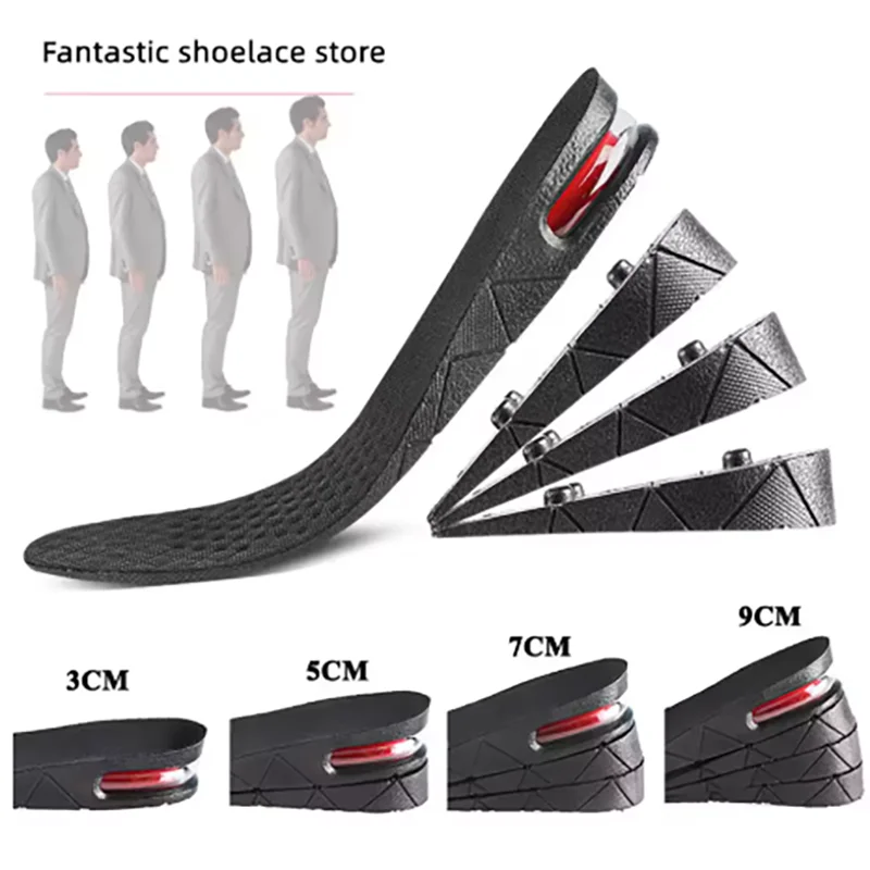 

Height Increase Insole Invisible Heightening Template Air Cushion Shoe Inserts Variable Height Insoles Adjustable Cut Foot Pad