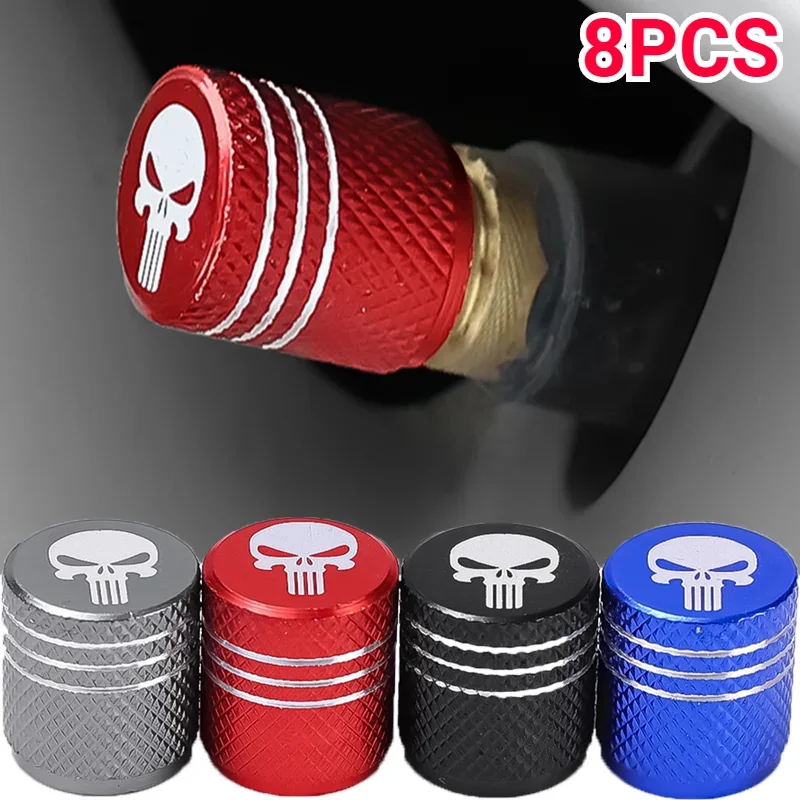 

8pcs Car Tire Valve Stems Caps Tyre Rim Stem Covers Waterproof Tire Wheel Stem Air Valve Caps Aluminum Alloy Bicycle Motorcycle