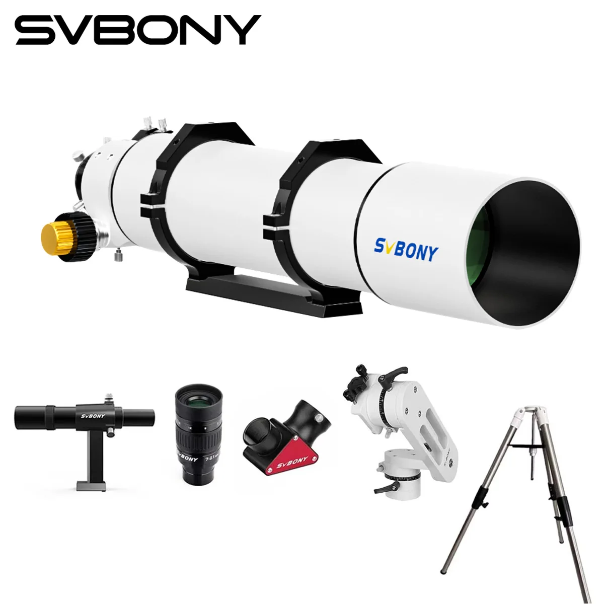 Svbony SV48P 102mm telescopio acromático refractor telescopio astronómico conjunto para fotografía de cielo profundo observación astronómica
