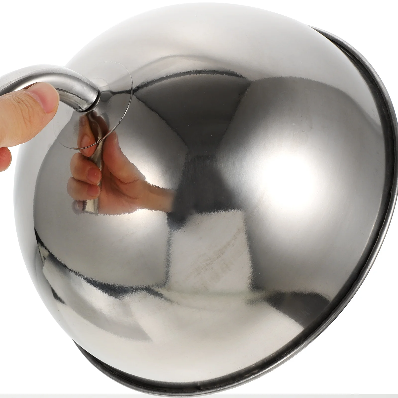 

Stainless Steel Steak Dome Food Cover Decorative Handheld Kitchen Food Protector Fresh-Keeping Anti-Splashing Cover for Home