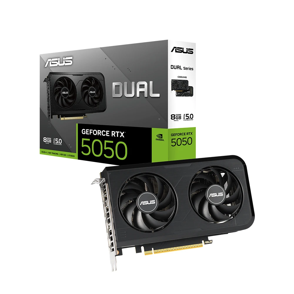 Asus Dual Geforce Rtx 5050 D6 8Gb Intek & Company [الشحن المحلي، المنتج الأصلي]