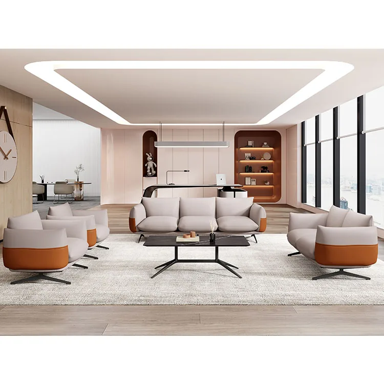 & New Design Public Reception Area Waiting Room Sofa Modern Commercial Office Furniture Reception Sofa Set Manager Office Sofa