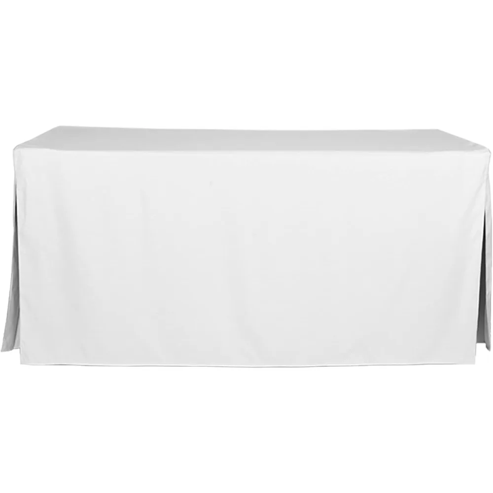 

1C22259 Machine Washable Microfiber Solid Fitted Rectangular 72-inch X 30-inch Tablecloth for Events 6-feet