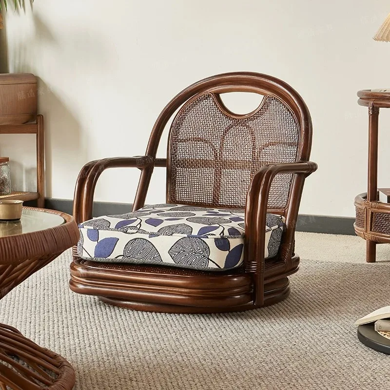 Tatami single chair, wabi-sabi retro homestay tea room to negotiate rattan chair