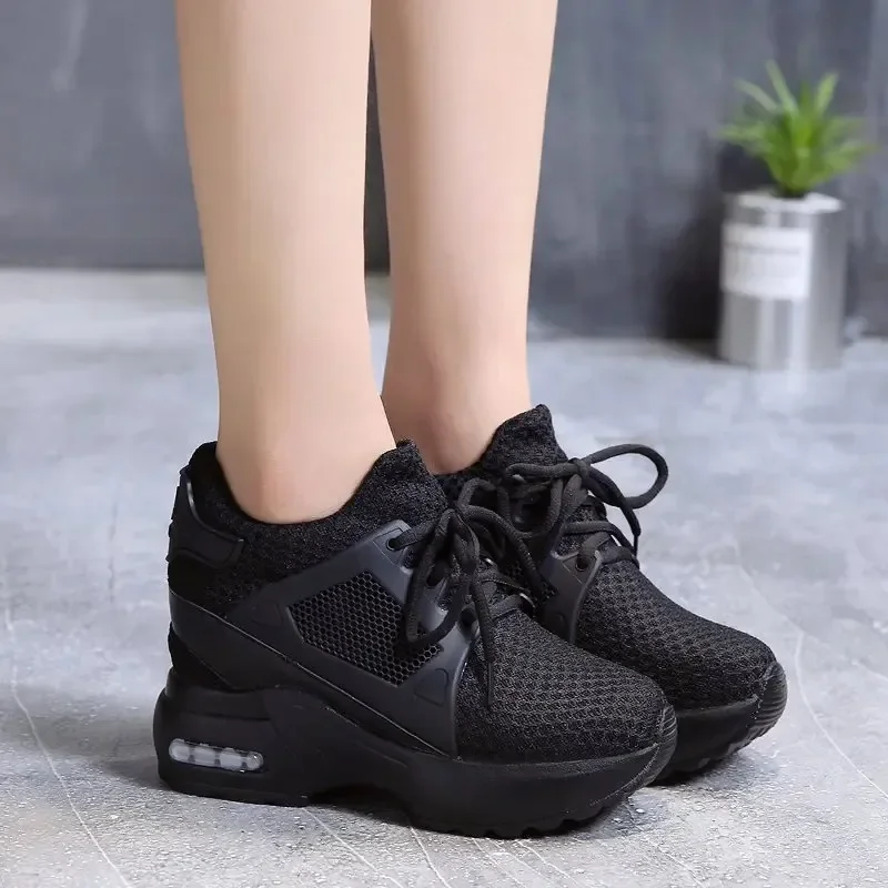 Platform Sneakers Shoes Women Platform Wedge Sneakers Shoes Breathable Mesh Shoes Autumn Casual Shoes Height Increasing Woman