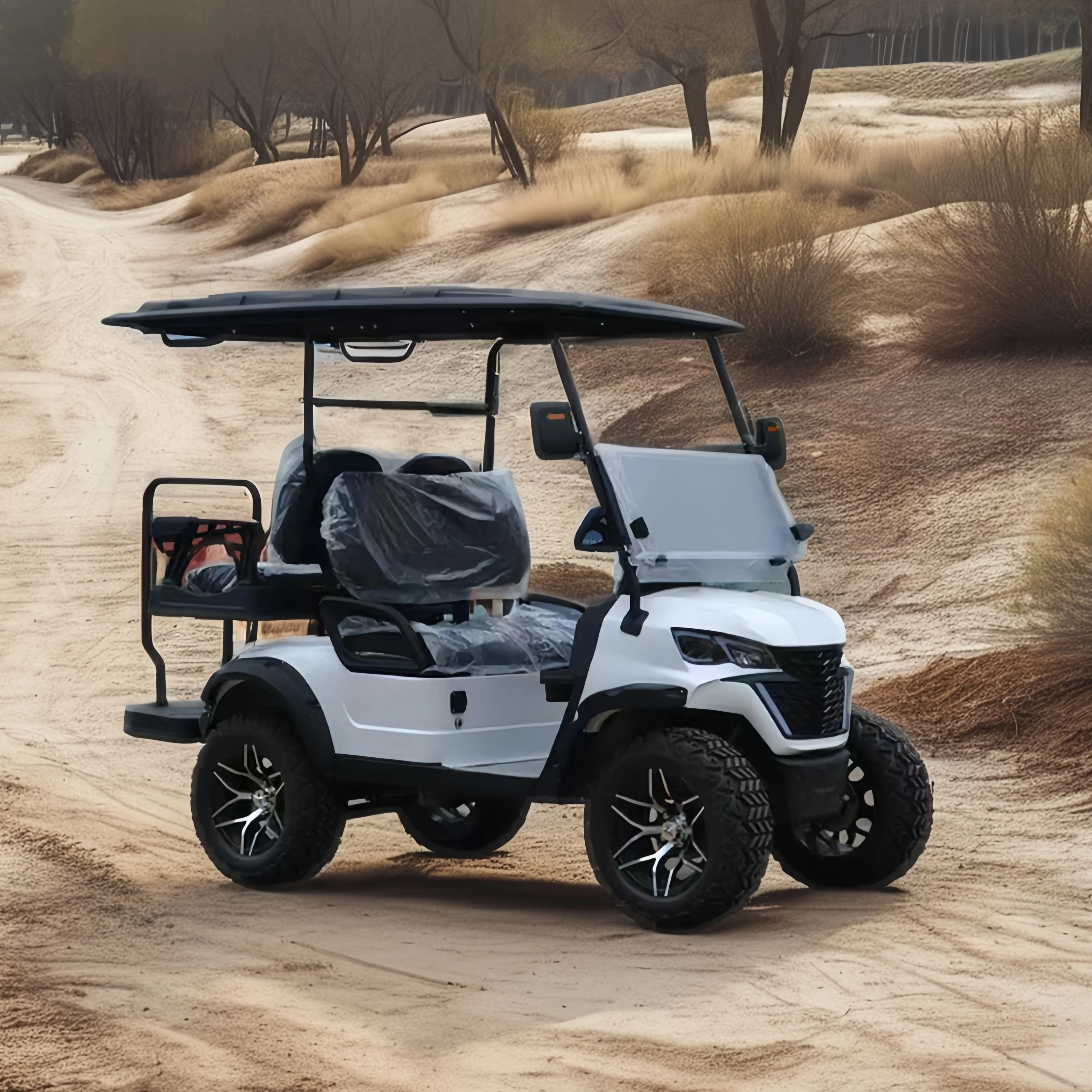 Klub Golf Off-road 48V kualitas tinggi 2024 Harga kereta Golf elektrik murah 4 6 tempat duduk