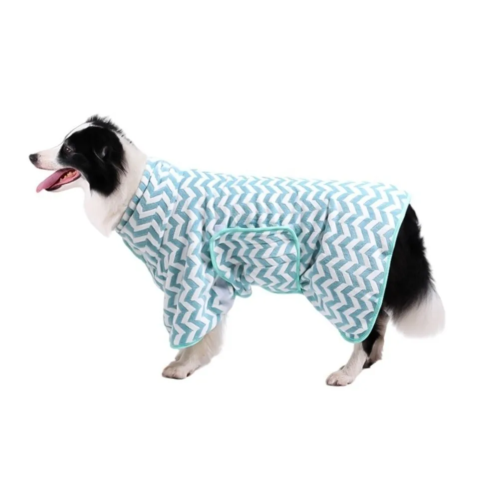 New Keeping Warm Pet Bathrobe Microfibre Quick Drying Dog Bath Robe Adjustable Soft Comfortable Super Absorbent Towel Dogs Cats