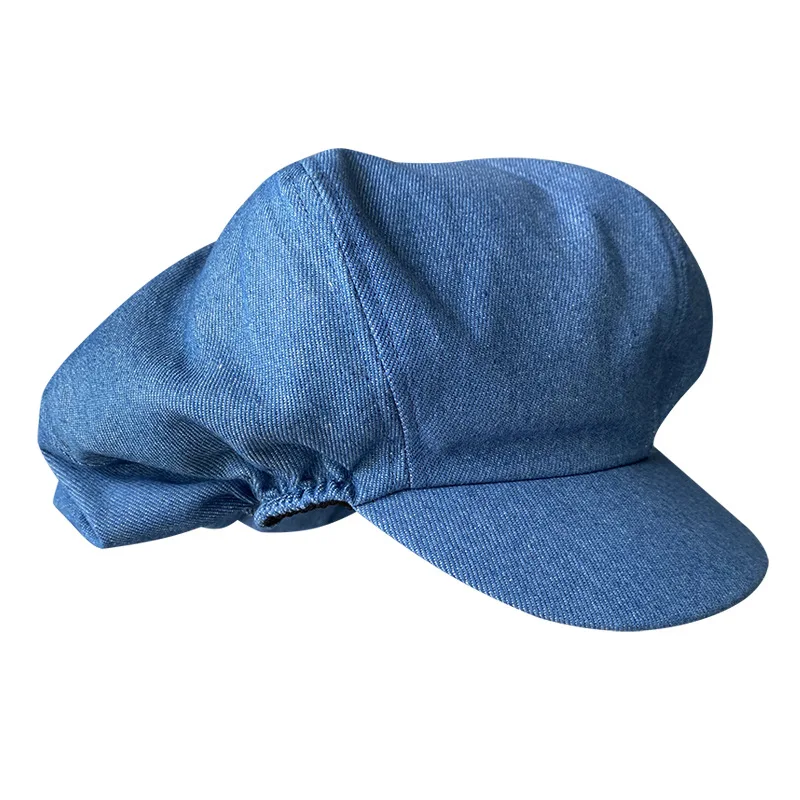 Women's Cloud Beret Spring Summer Lightweight Breathable Pleated Oversized Black Jellyfish Octagonal Painter Hat Fashion Cap