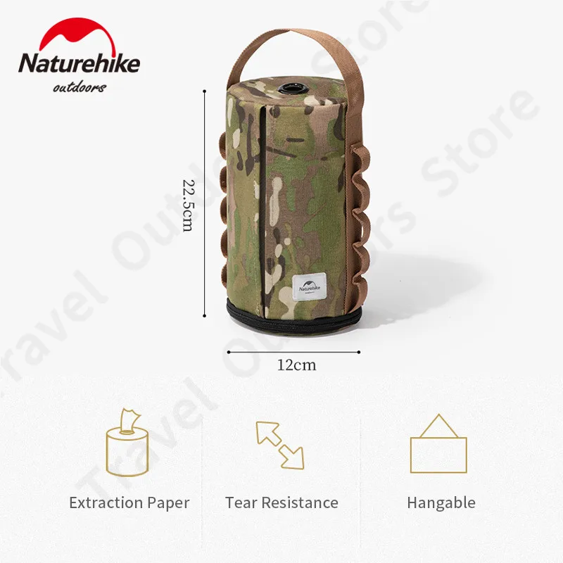 Naturehike Camping Picnic Mini Tissue Drawer Box 134g Ultralight Portable Hanging Kitchen Napkin Storage Bag Household Tools Bag