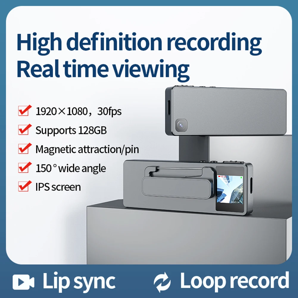 Picture 3: Body Camera with Audio and Video Recording Outdoor Video Recorder 1080P Action Camera for Work Lectures Meetings Interviews