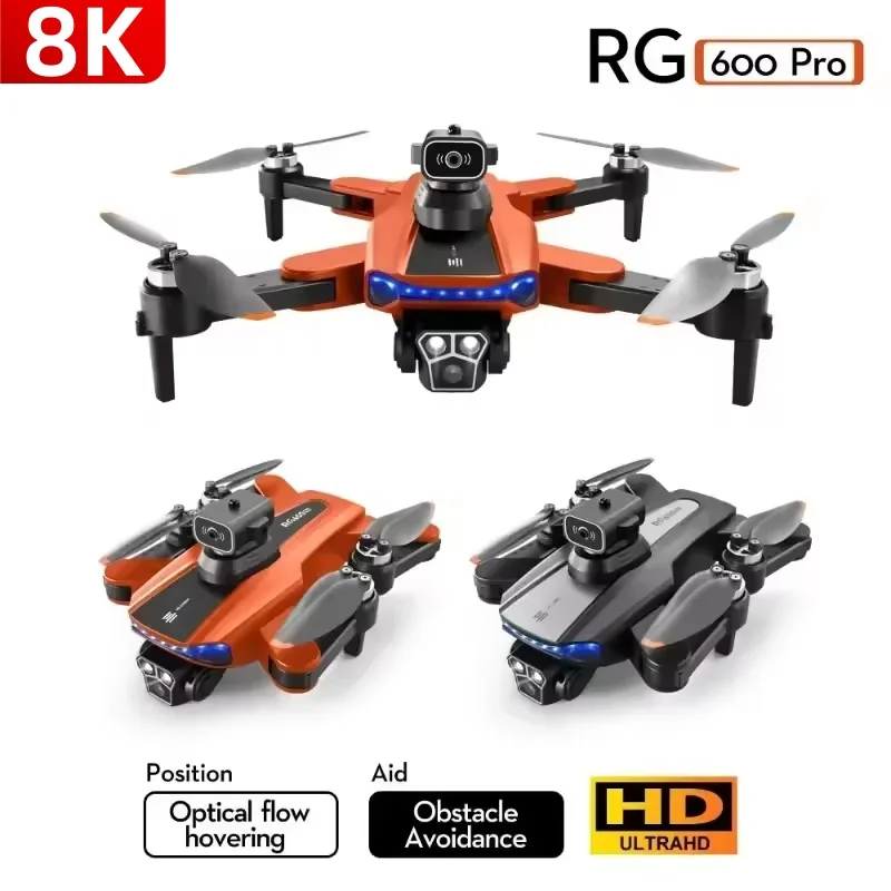 New RG600 PRO MAX Drone GPS Professional Obstacle Avoidance 8K Dual HD Camera Quadcopter Brushless Foldable RC Helicopter Toys