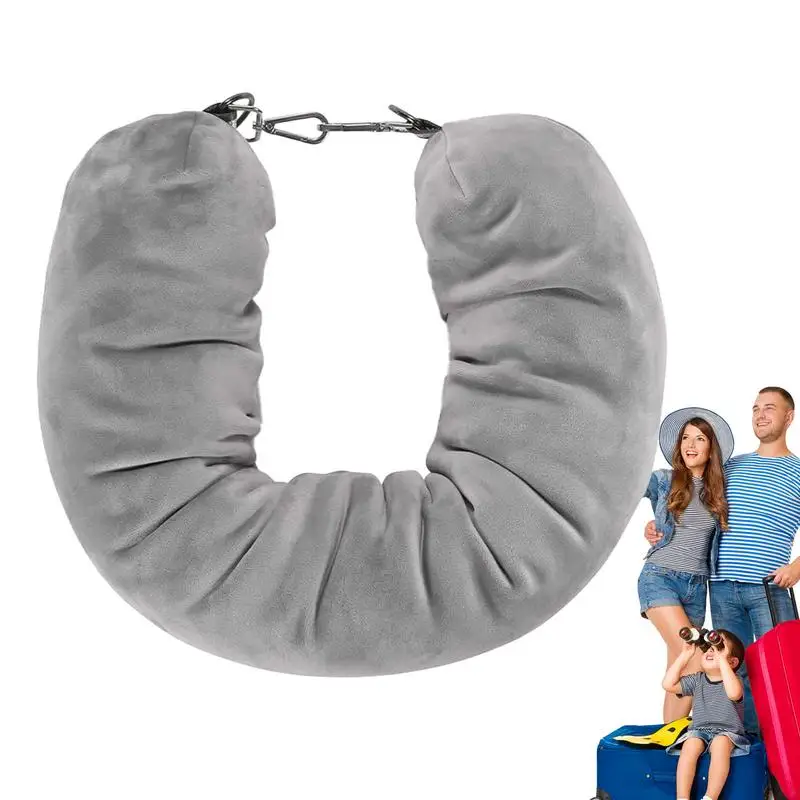 Travel Stuffable Neck Pillow Luggage Space-saving Portable Refillable Neck Support Cushion Car Train Airplane Headrest Pillow