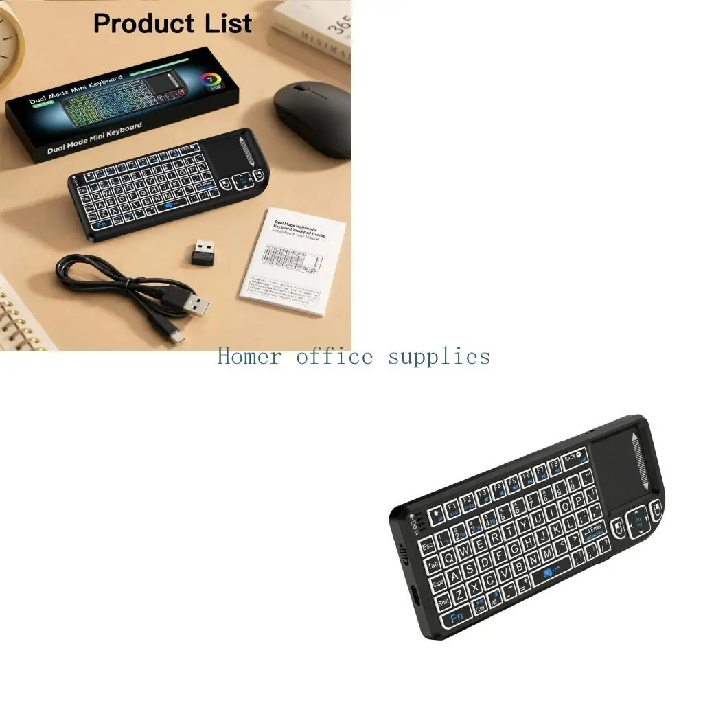 K43B Wireless Mini Keyboard with Quick Controls for Presenters and Lessons