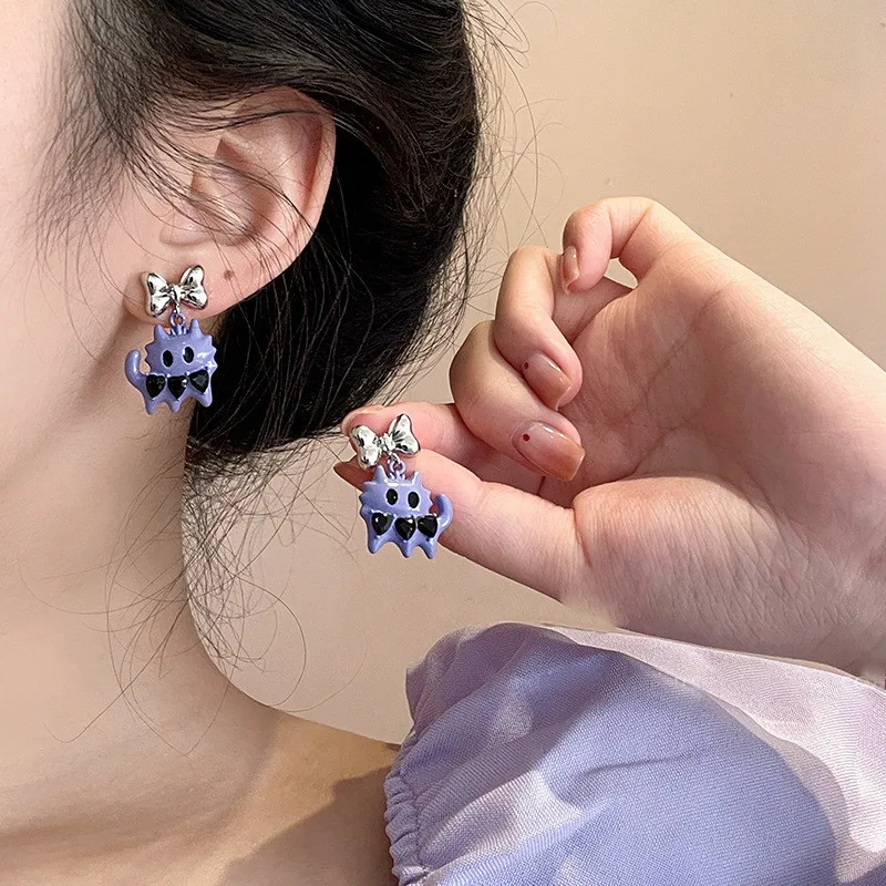 2023 Neue Lustige Kleine Schwarze Katzen-Ohrringe für Frauen, Modische Niedliche Tier-Ohrstecker, Mode-Party-Schmuck, Geschenke, Großhandel – Detail 19