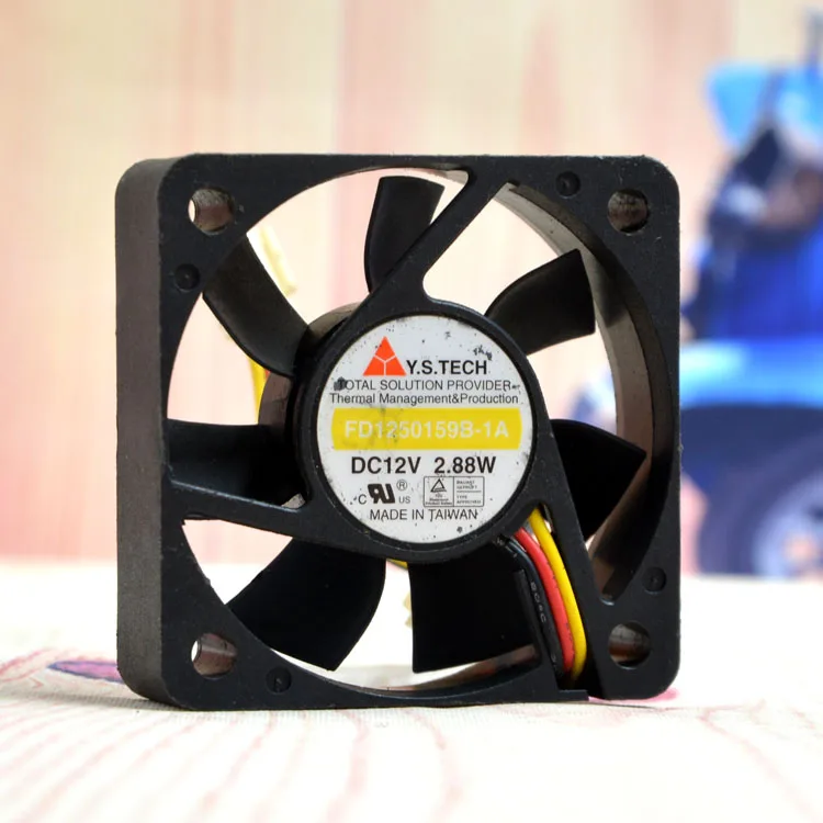 Yuanshan Y.S Tech FD1250159B-1A 12V 2.88w 5cm Double Ball Cooling Fan