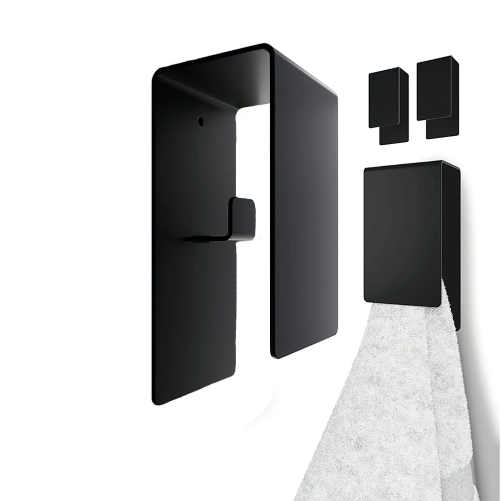 

4pcs Stainless Steel Towel Rack Self-adhesive Towel Holder Bathroom Hardware Set Towel Hanger Kitchen Bathroom Accessories