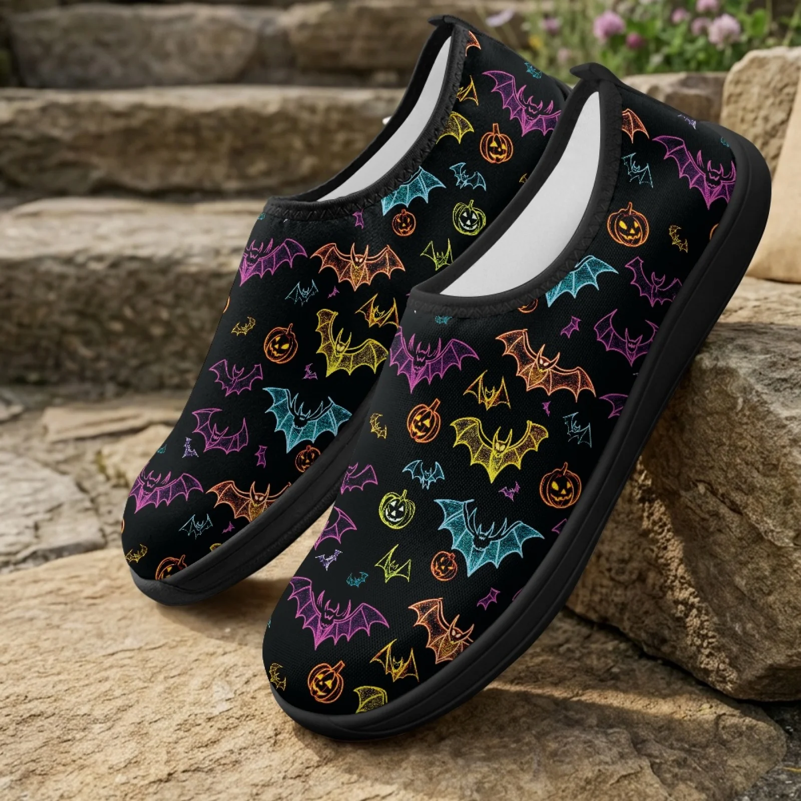 PENSTROLL Halloween Pumpkin Barefoot Feel Casual Flats Walking Running Shoe for Men Lightweight Zero Drop Footwear 2026 Trending