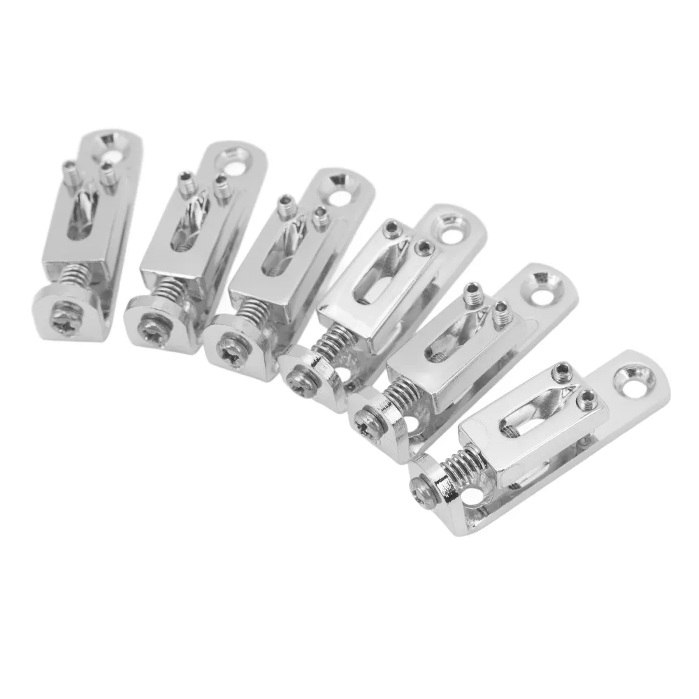 6PCS Zinc Alloy Guitar Bridge Saddle Split Type Silver Color/Golden Color Hardtail Guitar Bridge Bridge Doctor For Guitar