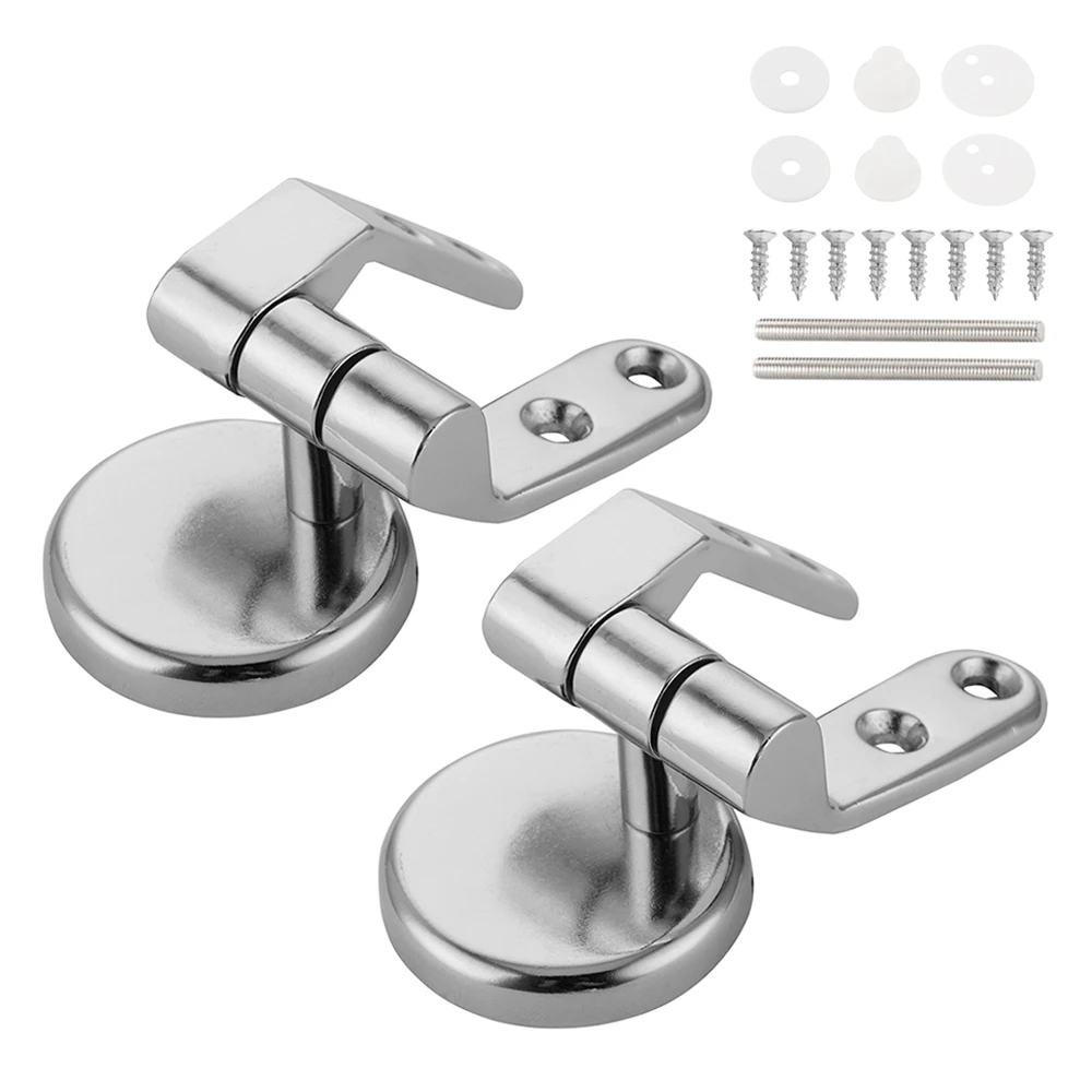 

Toilet Seat Hinges Stainless Steel Toilet Cover Mounting Connector Toilet Lid Hinge Fittings Replacement Bathroom Accessories