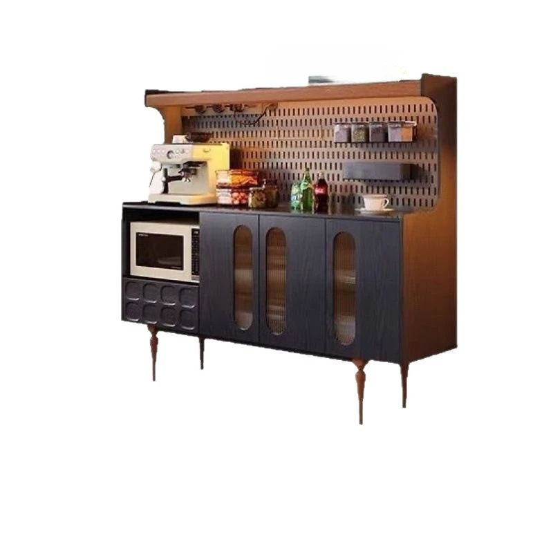 

Retro simple storage French integration, solid wood living room against the wall wine cabinet kitchen storage cabinet