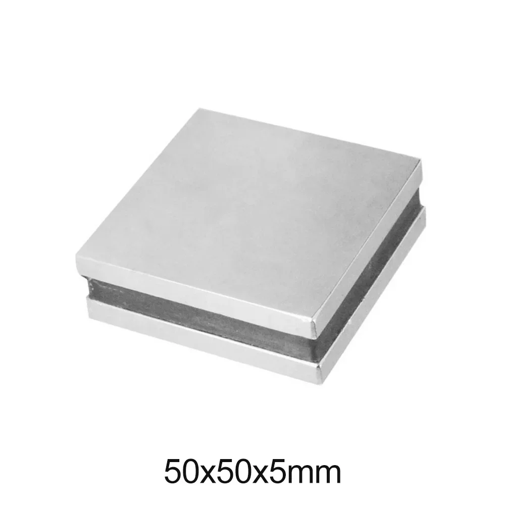 1/2/3/5PCS 50x50x5 Super Cuboid Block Magnetic 50x50x5mm Neodymium Magnet 50mm*50mm Permanent NdFeB Strong Magnets 50*50*5