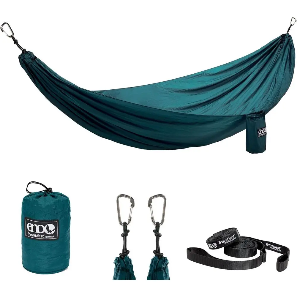 

TravelNest Hammock & Straps Combo - Portable Hiking and Camping Hammock with Straps Included - Travel Hammock or Camping, Hiking