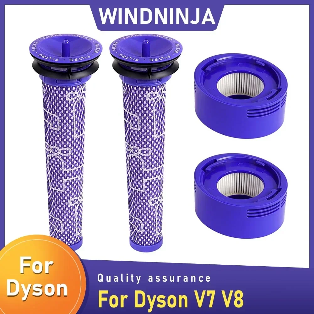 Replacement Filter For Dyson V7 V8 Cordless Vacuum Cleaners Replacement Pre-Filter And HEPA Post- Filter Kit Accessories