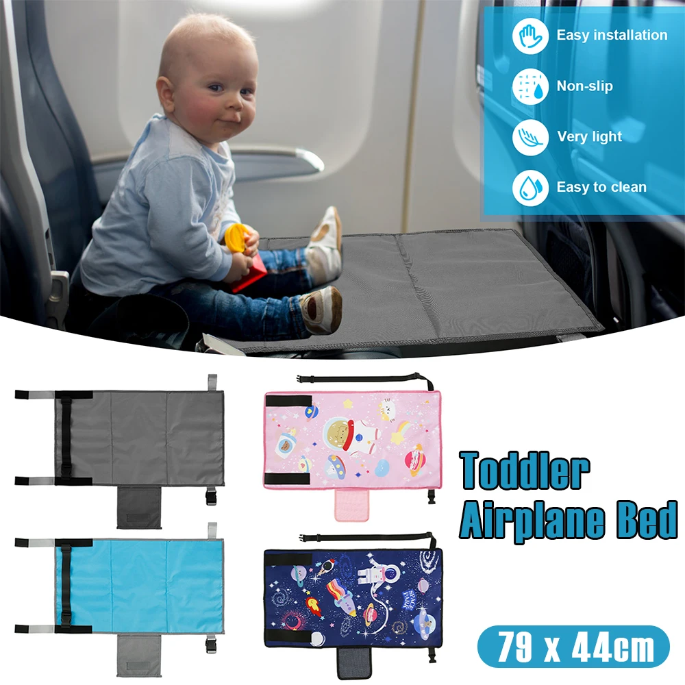 Kids Airplane Bed Breathable Children Airplane Seat Extender Portable Planes Foot Rest Travel Essentials Airplane Foot Hammock