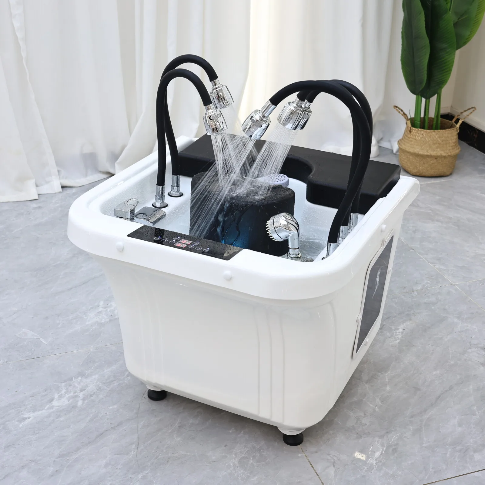 Hair Salon Storage Water Head Spa Basin Portable Hair Wash Massage Mobile Shampoo Sink Basin Shampoo Basin