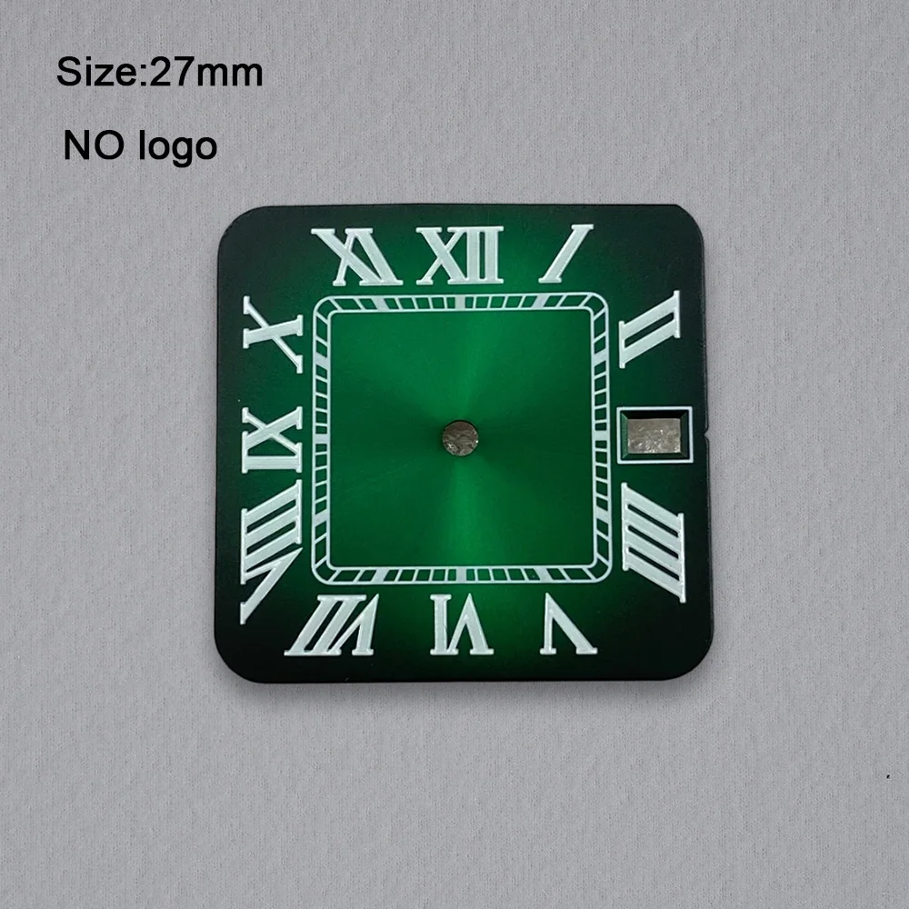 27mm No Logo Watch Roman Numerals Square Blank Dial For NH35 Movement Custom Logo Watch Dials Hands Accessories Repair Tools