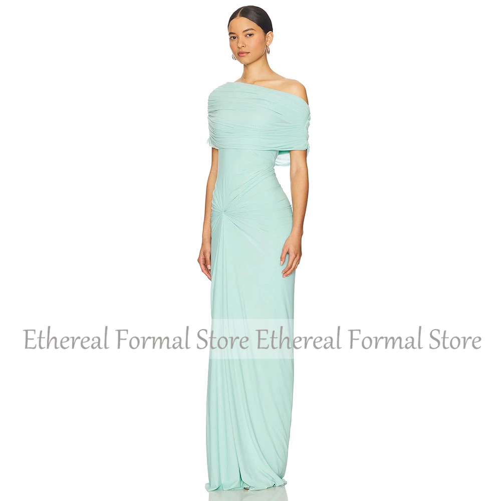 Elegantes One-Shoulder-Abendkleid, ärmellos, bodenlang, mit Falten, formelles Partykleid, ärmelloses Ballkleid, Meerjungfrau, Saudi-Kleid