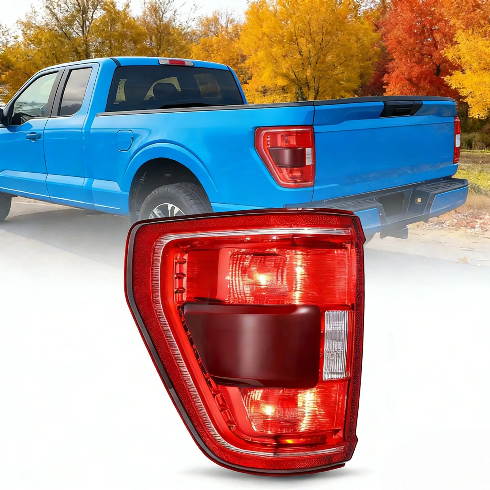 

For Ford F150 F-150 XLT 2021-2023 Tail Light W/Blind Spot Brake Lamp Driver Side
