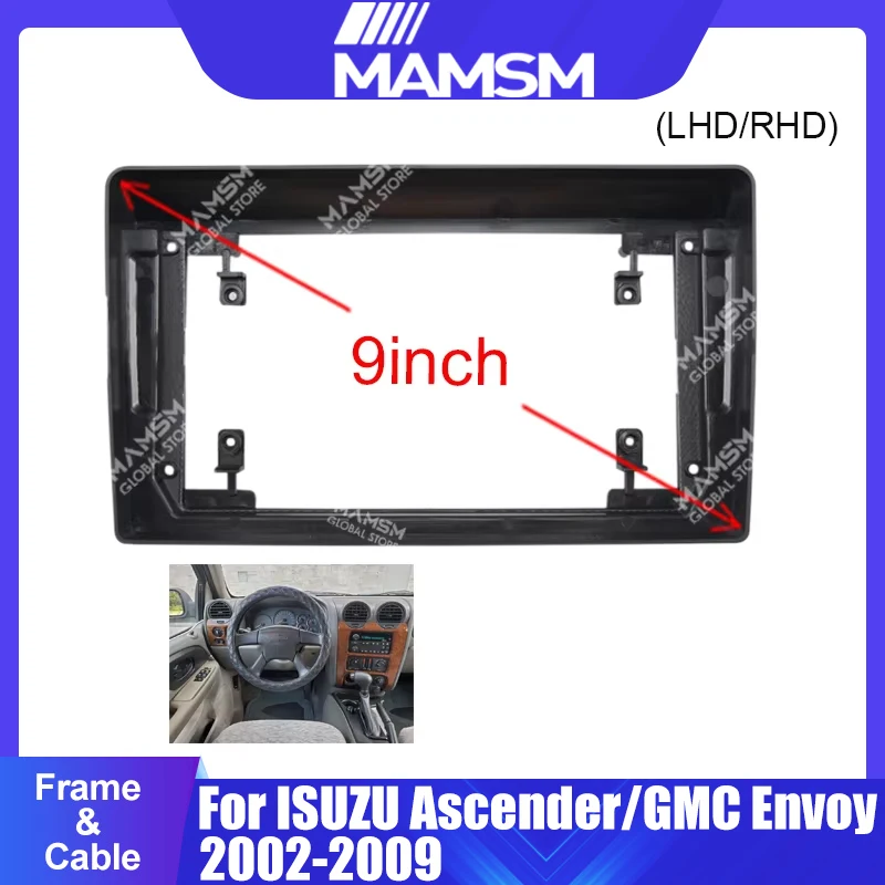 

Car DVD Frame Audio Dash Trim Kits Facia Panel Radio Player screen 2 Din For GMC Envoy/ISUZU Ascender 2002-2009 Kit Frame