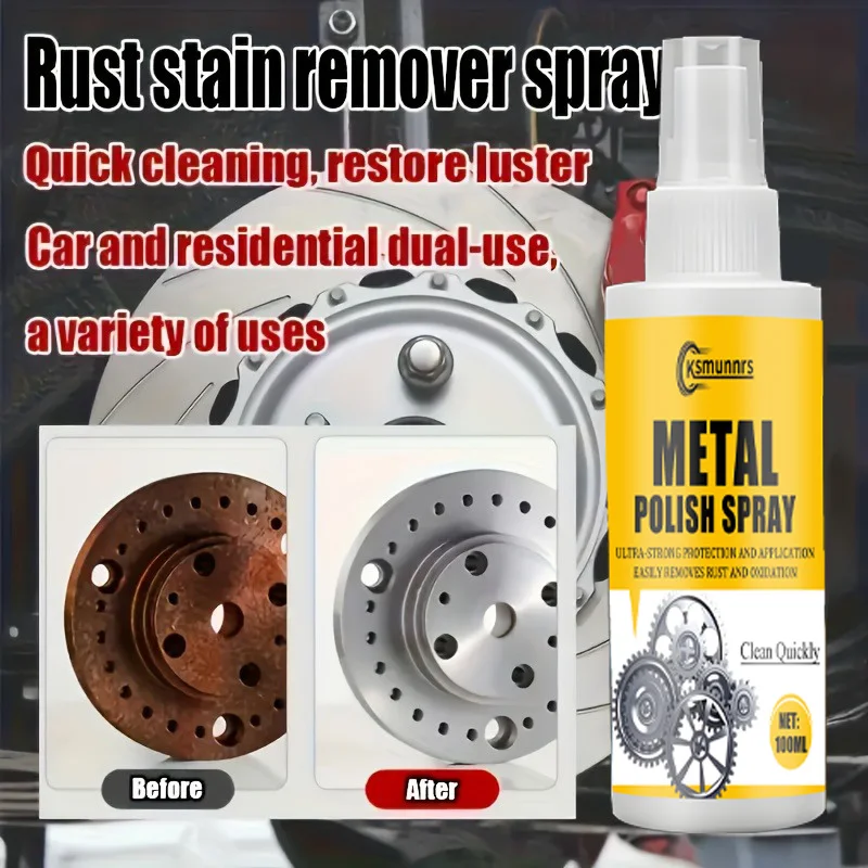 Fast Metal Rust Remover: Eco-Friendly Gear Cleaner Restores Shiny As-New Finish