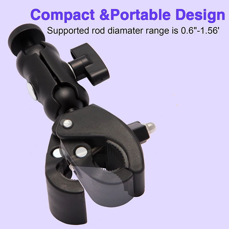 لـ Starlink Mini Round Tube Bracket مجموعة مشبك قوي مع محول برغي 1/4 لسهولة التركيب والمتانة #5