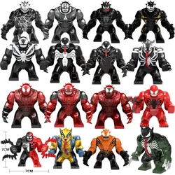 Anime Figure Marvel Superhero Venom Mini Building Block Figurine DIY Puzzle Combination Block Toy Children's Birthday Gift