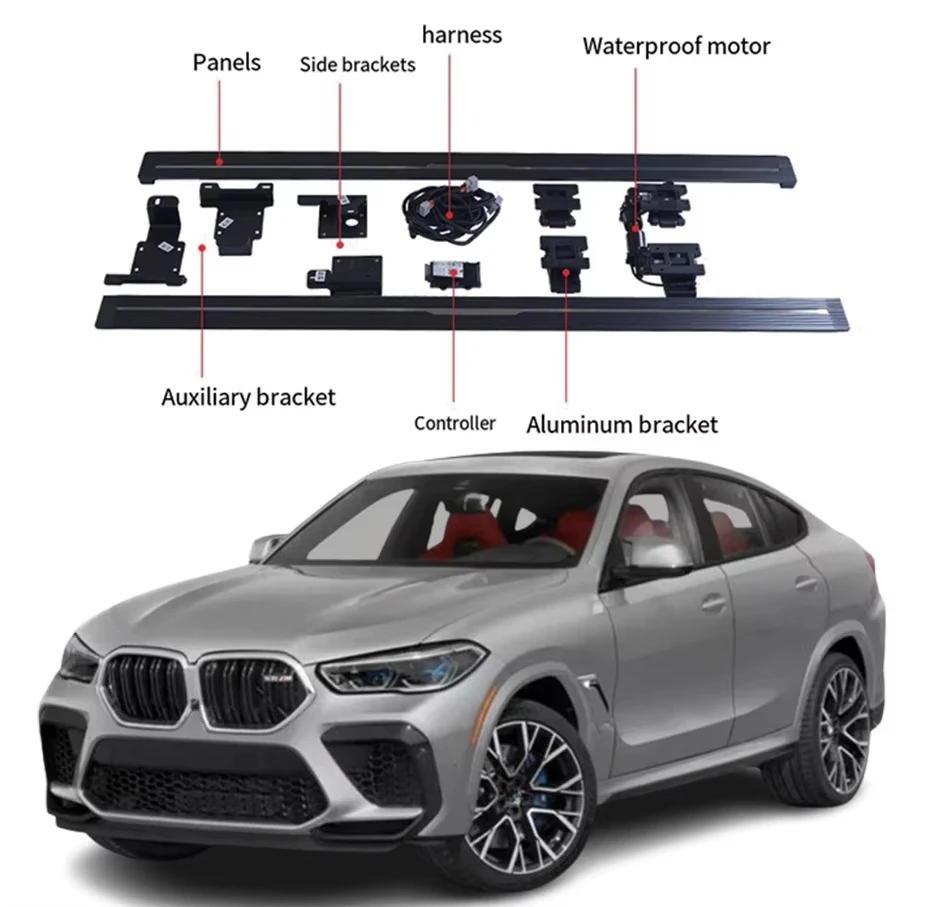 

Mamba Forever Store Automatic Foot Step Electric Steps Pedal Running Board Power Footrest Retractable for 20-23 X6