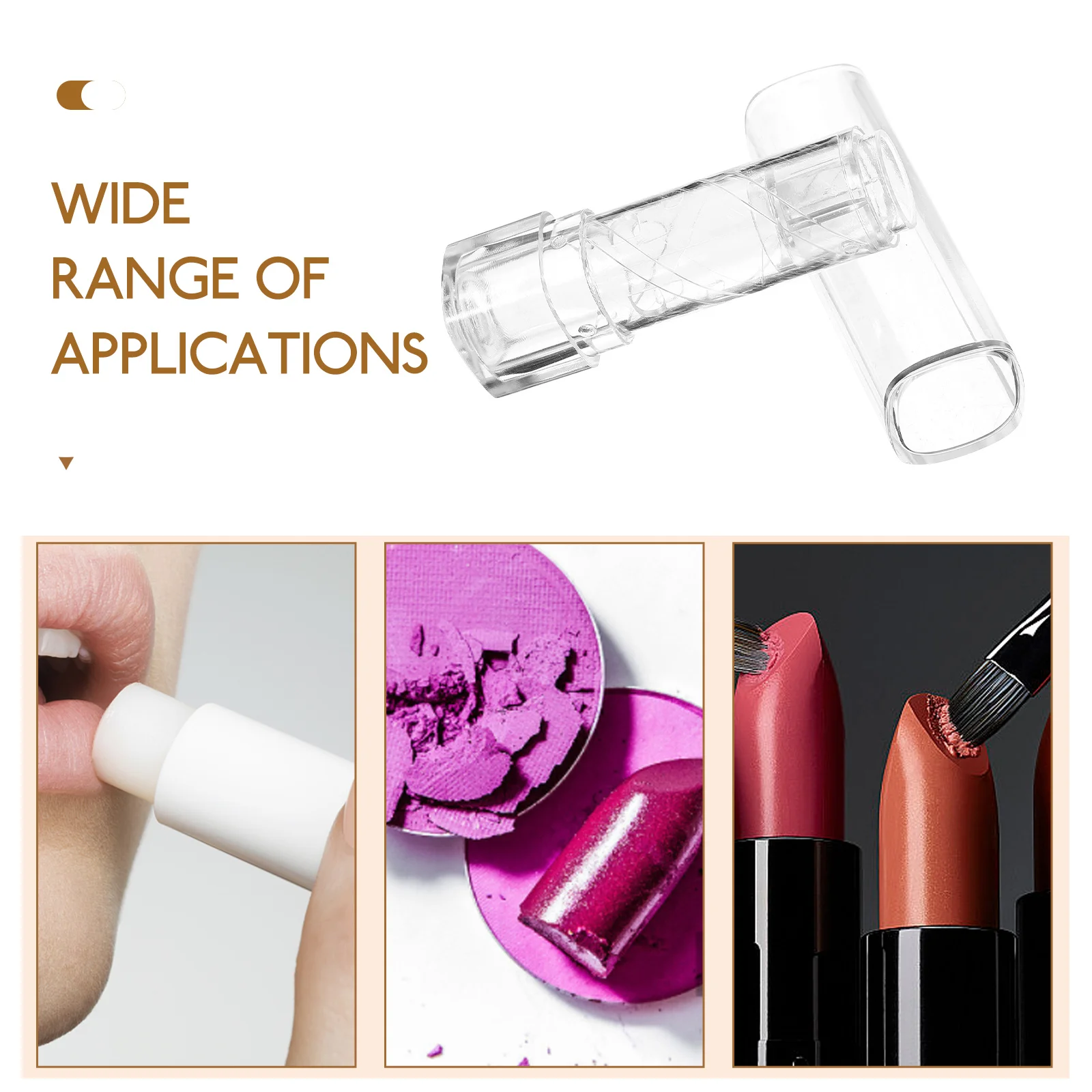 5pcs Empty Lip Balm Tubes Transparent Portable Lipstick Containers Durable Storage For Use Women Gift