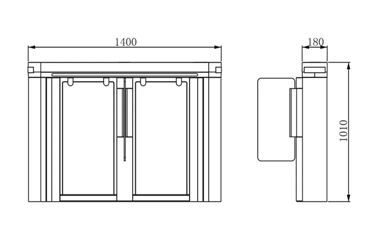 Automatic Portable Movable Swing Bar Revolving Door For Strict Access Control Passes