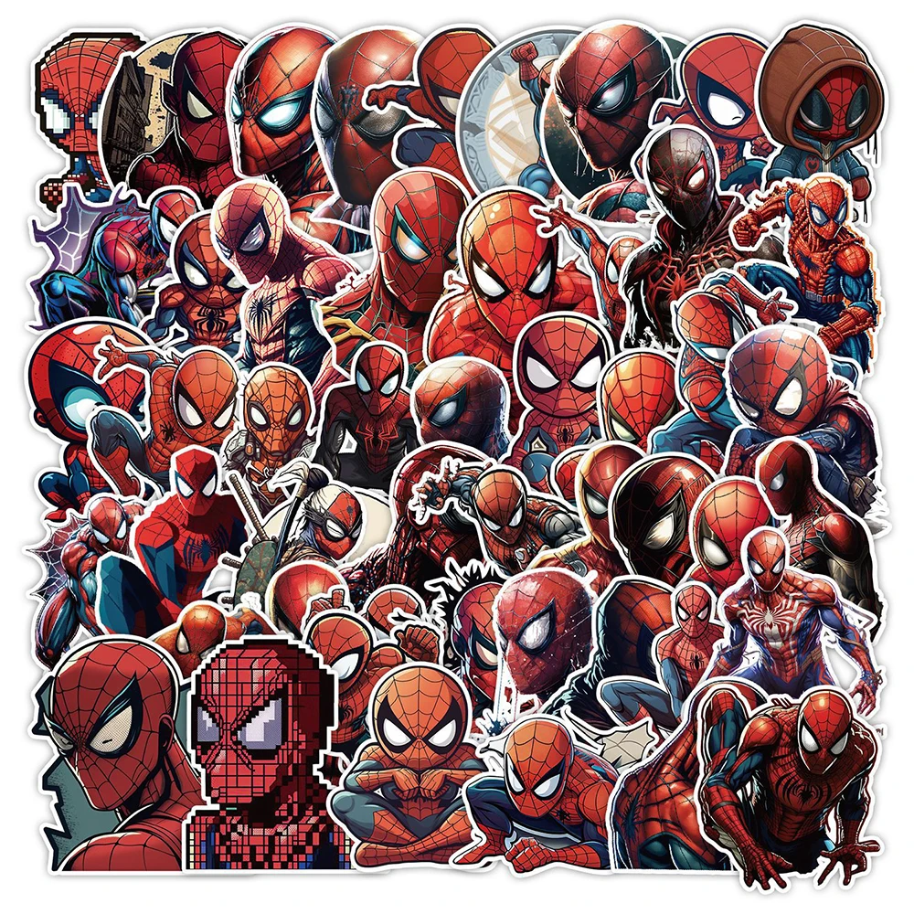 10/30/50PCS Disney Spider Man Graffiti Stickers Cool Superhero Cartoon Decals Toy DIY Laptop Bike Stationery Kids Cool Decals